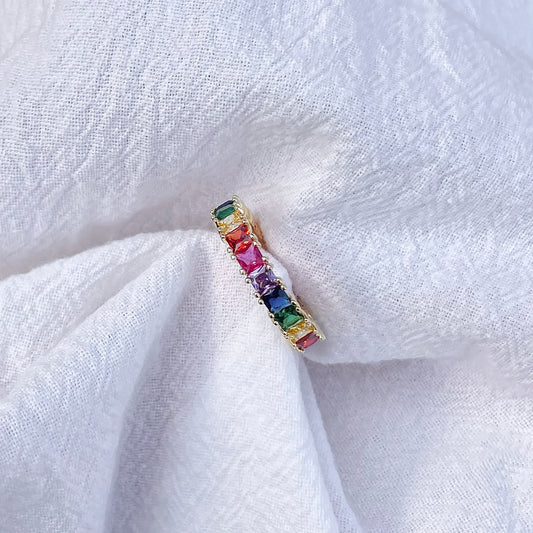 Rainbow Gleam Gold Ring